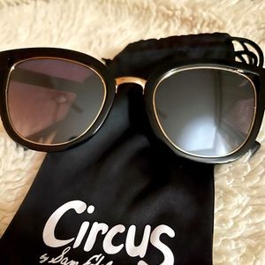 Gold Rimmed Sunglasses